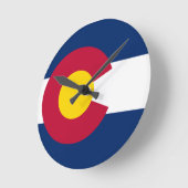 Horloge Ronde Drapeau d'état du Colorado (Angle)