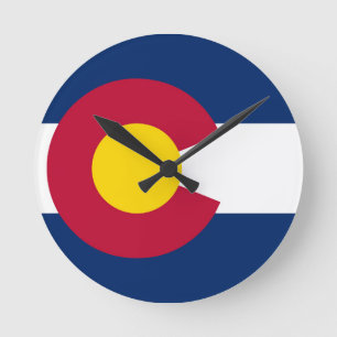Horloge Ronde Drapeau d'état du Colorado
