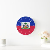 Horloge Ronde Drapeau d'Haïti (Maison)