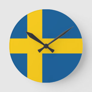 Horloge Ronde Drapeau d'horloge de la Suède