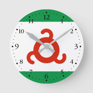 Horloge Ronde Drapeau d'Ingushetia