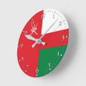 Horloge Ronde Drapeau d'Oman (Angle)