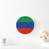 Horloge Ronde Drapeau du Daghestan (Maison)
