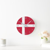 Horloge Ronde Drapeau du Danemark (Maison)