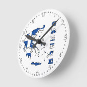 Horloge Ronde Drapeau du dossier de la Grèce (Angle)