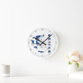 Horloge Ronde Drapeau du dossier de la Grèce (Maison)