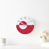 Horloge Ronde Drapeau du Groenland (Maison)