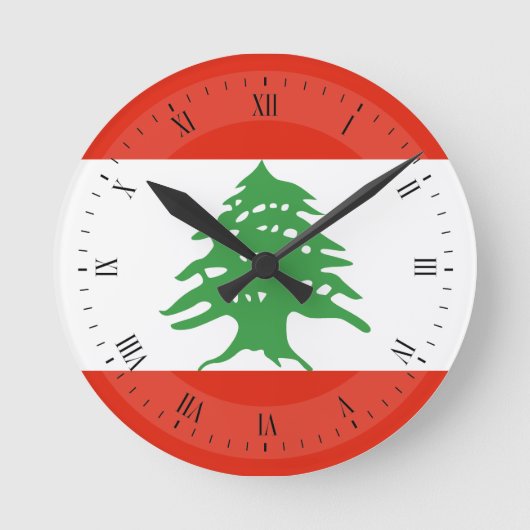 Horloge Ronde Drapeau du Liban (Recto)