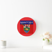 Horloge Ronde Drapeau du Manitoba (Maison)