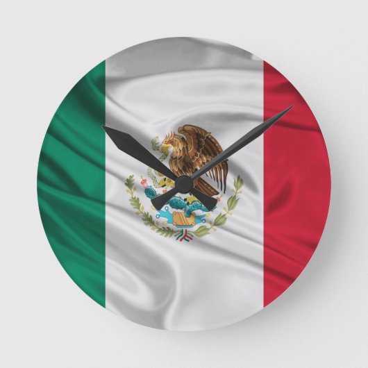 Horloge Ronde Drapeau du Mexique (Recto)