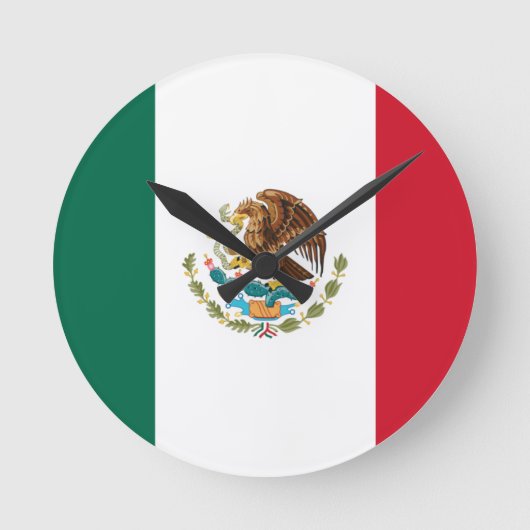 Horloge Ronde Drapeau du Mexique (Recto)