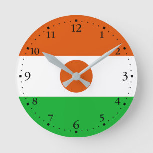 Horloge Ronde Drapeau du Niger