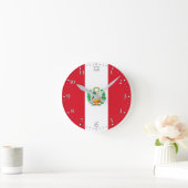 Horloge Ronde Drapeau du Pérou (Maison)