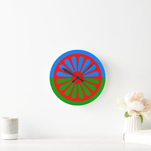 Horloge Ronde Drapeau du peuple rom (Maison)