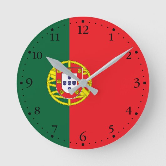 Horloge Ronde Drapeau du Portugal (Recto)