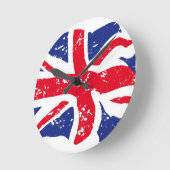Horloge Ronde Drapeau du Royaume-Uni (Angle)