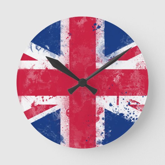 Horloge Ronde Drapeau du Royaume-Uni ou de l'Union Jack (Recto)