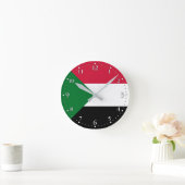 Horloge Ronde Drapeau du Soudan (Maison)