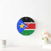 Horloge Ronde Drapeau du Soudan du Sud (Maison)