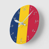 Horloge Ronde Drapeau du Tchad (Angle)
