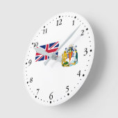 Horloge Ronde Drapeau du territoire antarctique britannique (Angle)