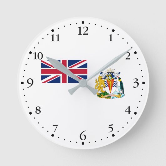 Horloge Ronde Drapeau du territoire antarctique britannique (Recto)