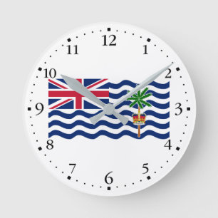 Horloge Ronde Drapeau du Territoire britannique de l'océan Indie