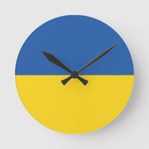 Horloge Ronde Drapeau d'Ukraine