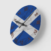 Horloge Ronde Drapeau écossais (Angle)