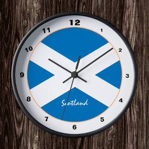 Horloge Ronde Drapeau écossais & Écosse Maison / design tendance