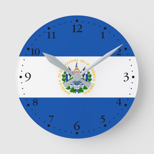 Horloge Ronde Drapeau El Salvador (Recto)