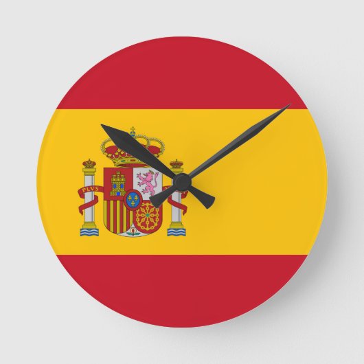 Horloge Ronde Drapeau Espagne (Recto)