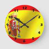 Horloge Ronde Drapeau espagnol (Recto)