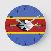 Horloge Ronde Drapeau Eswatini (Recto)