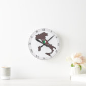 Horloge Ronde Drapeau et carte de l'Italie (Maison)