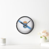 Horloge Ronde Drapeau et escudo de la Galice (Maison)