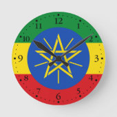 Horloge Ronde Drapeau Éthiopie (Recto)