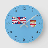 Horloge Ronde Drapeau Fidji (Recto)