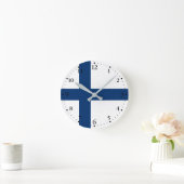 Horloge Ronde Drapeau Finlande (Maison)