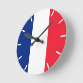 Horloge Ronde Drapeau français (Angle)