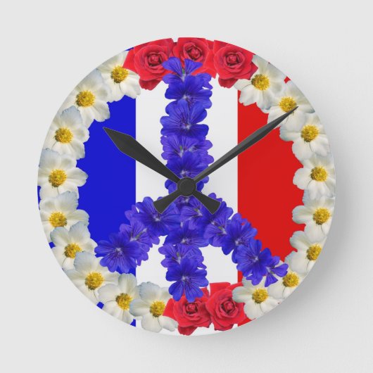 Horloge Ronde drapeau français (Recto)