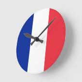 Horloge Ronde Drapeau France (Angle)