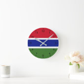 Horloge Ronde Drapeau Gambie (Maison)