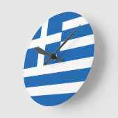 Horloge Ronde drapeau grec (Angle)