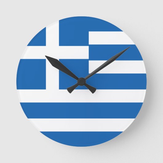 Horloge Ronde drapeau grec (Recto)