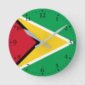 Horloge Ronde Drapeau Guyana (Recto)