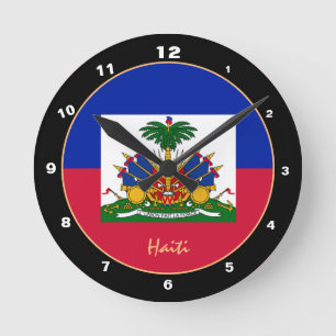 Horloge Ronde Drapeau haïtien patriotique, Haïti tendance Accuei