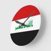 Horloge Ronde drapeau irak (Angle)