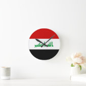 Horloge Ronde drapeau irak (Maison)