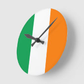 Horloge Ronde Drapeau irlandais (Angle)